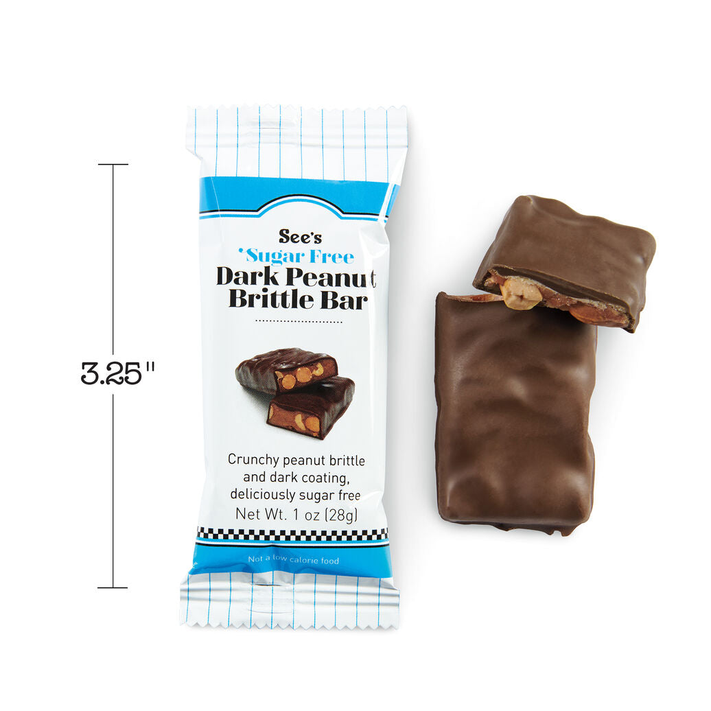 Sugar Free Dark Peanut Brittle Bars - See's Candies Manila
