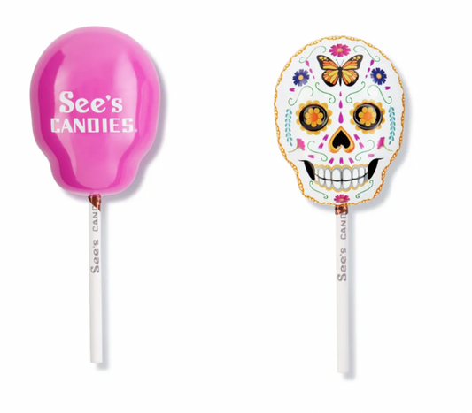 Pink Skull Lollypop Tin