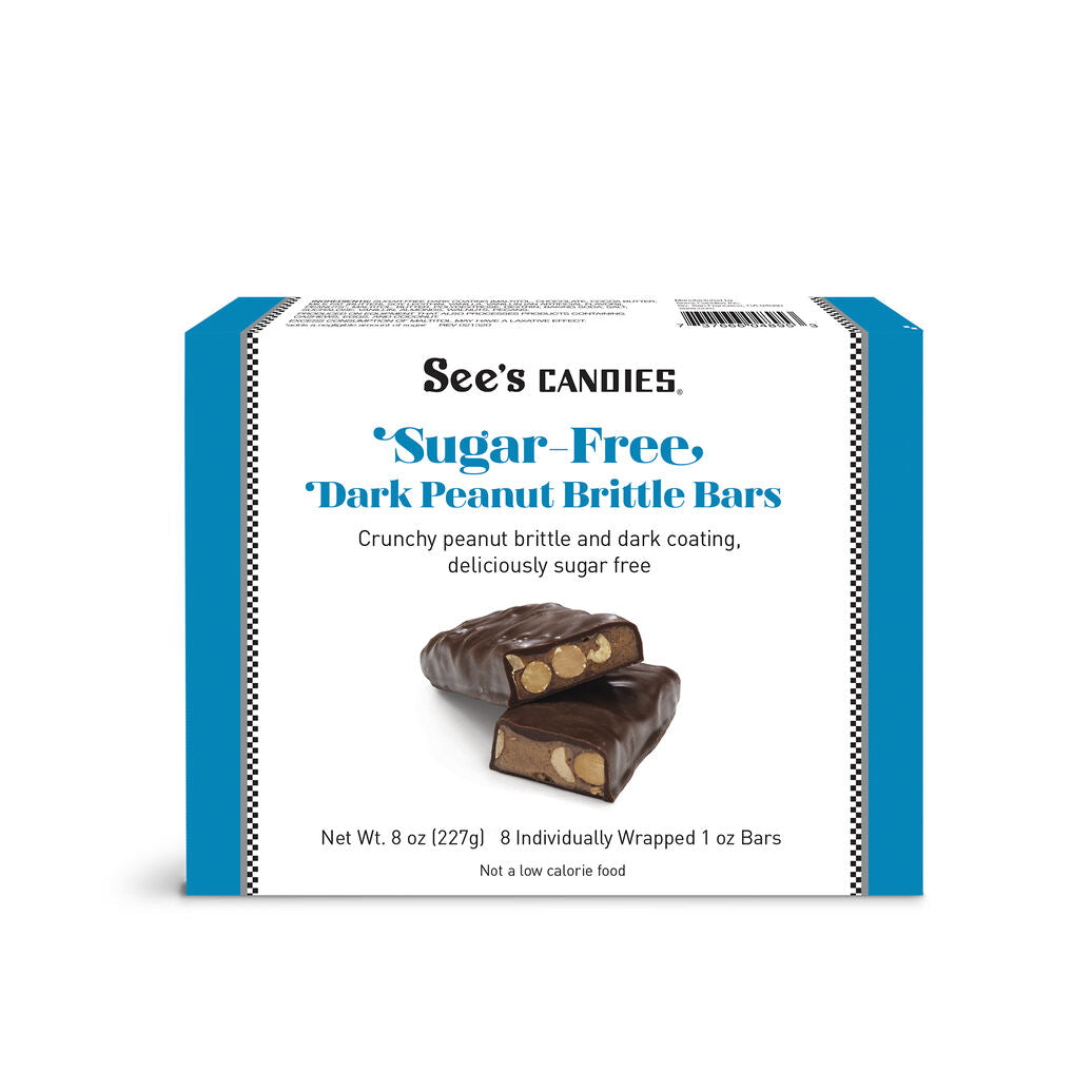Sugar Free Dark Peanut Brittle Bars - See's Candies Manila